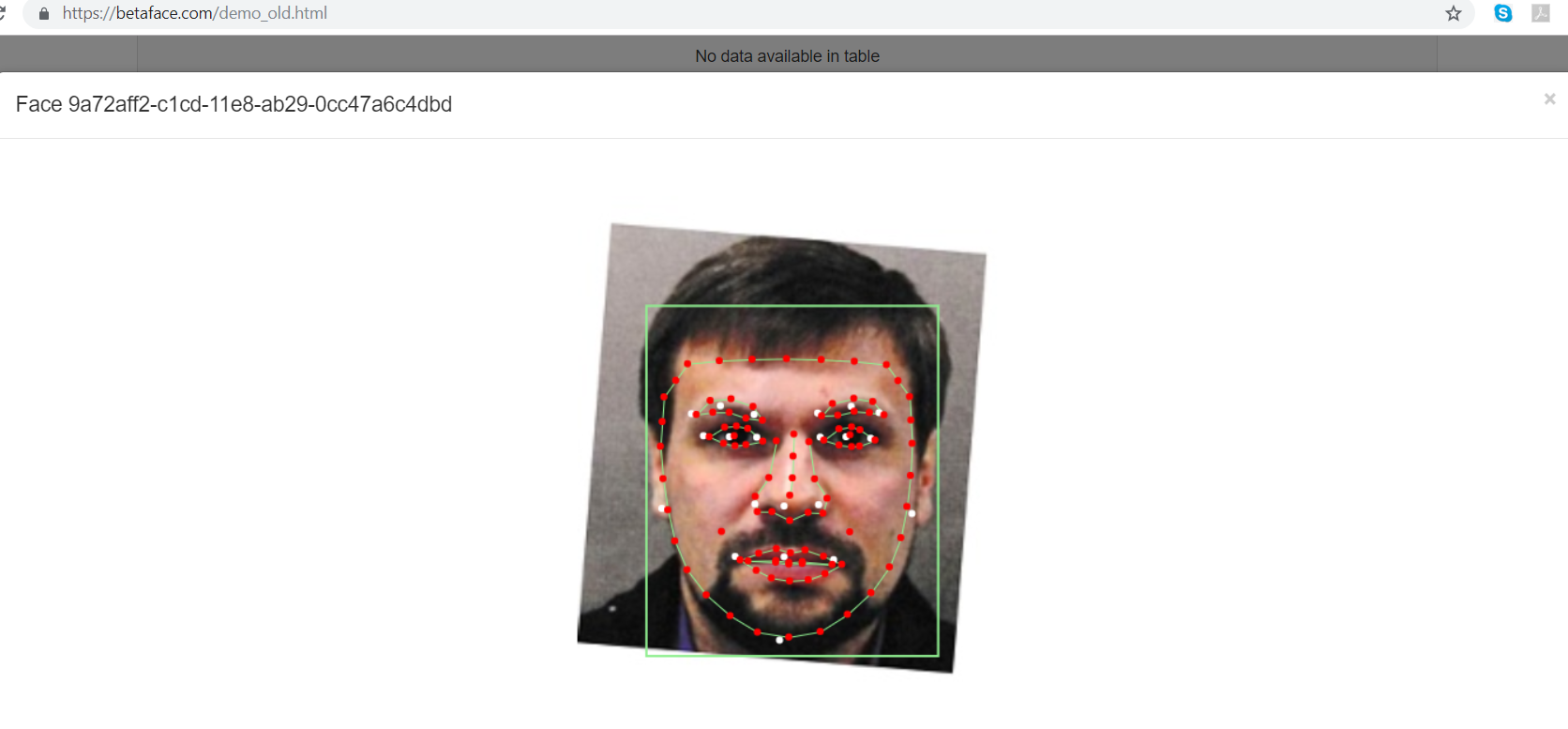Betaface.com,  industrijski standardni softver za prepoznavanje lica kaže da ima 83% sličnosti, što daje vjerojatnost da su ista osoba od samo 2,8%.